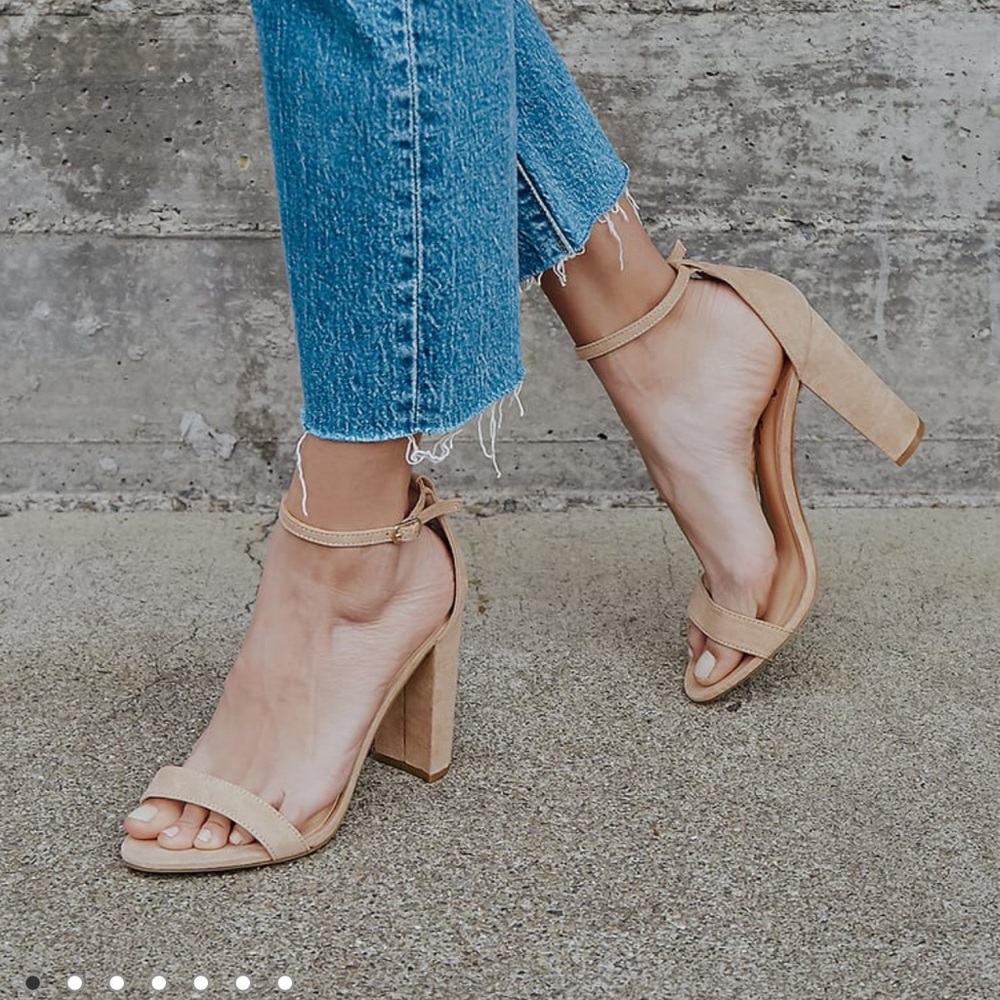 Suede ankle strap heels from Lulus